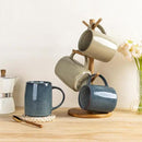 GBHOME Large Coffee Mugs Set of 4, 18oz Handmade Ceramic Coffee Mugs Set with Gradient color for Latte/Tea/Beer/Hot Cocoa, Dishwasher & Microwave Safe, Multi-Color by CozyNest Decor