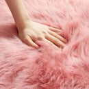 AMTOVO Faux Fur Rug, Blush Pink Area Rug, Fluffy Sheepskin Rug, Fuzzy Ultra Soft 2 x 4 ft Shag Rugs for Bedroom Sofa Throw Cushion Room Decor, Sheepskin by CozyNest Decor