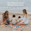Nomadix Festival Blanket - Perfect for Picnics, Camping, & Lawn Seating - Plush Top & Water Resistant Base - Made with Post Consumer Recycled Materials - Hula Multi - 60x70 by TinyTreasures Baby Boutique