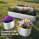 8×2×1.5 ft Galvanized 0.7mm Thickness Steel Raised Garden Bed,Modular Planter for Gardening, Vegetables Bed, Flowers Bed,17" Tall Metal Raised Garden Beds Outdoor-Silver. by GreenHaven Gardens