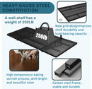 New 1 Pack Garage Wall Shelving, Heavy Duty 1.5' x 3.8' Wall Mount Storage Shelf with Hooks, Garage Storage Rack Floating Shelves, Holds 250 lbs Each by GreenHaven Gardens