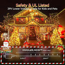 Hezbjiti 2 Pack 1000 LED 403 FT Christmas String Lights Outdoor, 8 Lighting Modes IP44 Waterproof Fairy Lights with Timer and Dimmable Function for Party Tree Decorations (Warm White, Green Wire) by GreenHaven Gardens