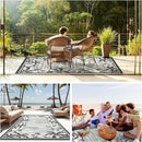 COCOER Outdoor-Rug 9x12 ft Waterproof Outdoor Plastic Straw Rug Reversible RV Indoor Outdoor Carpet Quick Dry Patio Rug Camping Mat for Balcony Backyard Picnic Beach-Grey&Beige by CozyNest Decor