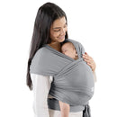Comfy Cubs Baby Wrap Carrier - Soft & Secure Fit Cotton Blend Baby Carrier Newborn to Toddler - Hands-Free & Lightweight Infant Wrap - Adjustable, One Size Fits All Toddler Sling - Slate Grey by TinyTreasures Baby Boutique