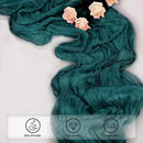 12 Pack Teal 10FT Cheesecloth Table Runner Rustic Gauze Cheese Cloth Table Runner for Wedding Bridal Baby Shower Table Decorations Boho Fabric Sheer Birthday Party Table Decor 20 x 120 Inch Long by CozyNest Decor