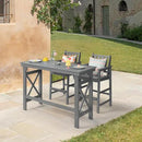 41" Outdoor Bar Table, HDPE Adirondack Outdoor Bar Table, All Weather Outside Bar Counter Height Tables Balcony Furniture, HDPE Patio Bar Tables for Bistro, Deck, Porch, Poolside, Smoke Gray by GreenHaven Gardens