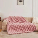 BENVWE Faux Fur Throw Blanket for Couch Bed - Fluffy Soft Thick Bubble Blanket for Living Room Home Decor - Mothers Day Birthday Gifts for Women, Dusty Pink, 63" x 80" by CozyNest Decor