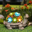GIGALUMI Solar Garden Statues Turtle Figurine Lights for Outside, Yard Decorations Outdoor, Garden Decor Unique Birthday Housewarming Gifts for Mom, Women for Mothers Day by GreenHaven Gardens