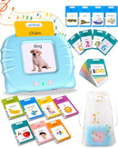 510 Words French Flash Cards for Kids, Toddler Learning Resources Toy, Autism Sensory Toys for Autistic Children Age d 2-4 Blue (French/English/Bilingual) by TinyTreasures Baby Boutique