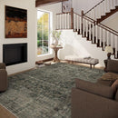 Washable Living Room Area Rug: 10x14 Rugs for Bedroom Vintage Stain Resistant Non Slip Low Pile Large Boho Carpet for Kitchen Dining Room Farmhouse Kids Room Nursery by TinyTreasures Baby Boutique