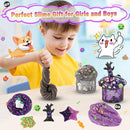 LAWOHO 6 Packs Purple Black Slime Kit - Cloud, Butter & Clear Slime, Slime for Kids with Spooky Slimes Add-ins, Slime Kit for Boys & Girls Birthday Halloween Party Favors Christmas Easter Gifts by TinyTreasures Baby Boutique