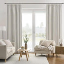 RAIN CITY Natural Birch 70 x 84 Inch Extra Wide Linen Blackout Curtains for Large Windows,Back Tab Pleaetd Drapes with Hooks Track System Curtain Panels Room Divider Curtains for Patio Sliding Door by CozyNest Decor