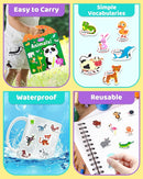 Benresive Reusable Sticker Books for Kids 2-4, Sticker Books for Toddlers 1-3 2-4, Toddler Travel Toys Activities Crafts Gifts - Animals by TinyTreasures Baby Boutique