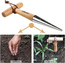 Gardtech Garden Tool Set, 5 Pcs Gardening Tool Set with Weeder Puller, Dibber, Transplanter, Big Trowel, 5-Claw Cultivator - Wooden Handle Heavy Duty Stainless Steel Gardening Hand Tools by GreenHaven Gardens