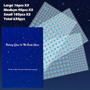 Glow in The Dark Stars Decals Decor for Ceiling 633 Pcs Realistic 3D Stickers Starry Sky Shining Decoration Perfect for Kids Bedroom Bedding Room Gifts(Blue) by TinyTreasures Baby Boutique