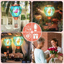4 Pack Solar Hot Air Balloon Lantern with Flame， Flamingo Glass Solar Outdoor Lights Decorative for Outdoor Patio Garden Decor, Flamingo Gifts for Women Grandma Mom - Flamingo by GreenHaven Gardens