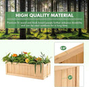 S AFSTAR Outdoor Wooden Planter Box, Folding Raised Garden Bed W/Drainage Hole, Patio Rectangle Plant Container for Flowers Vegetables Fruits Herbs, Collapsible Planting Box for Yard by GreenHaven Gardens