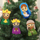 CiyvoLyeen Nativity Scene Craft Kit Christmas Ornaments DIY Kids Craft and Sew Kits for Girls and Boys Educational Beginners Sewing Set by TinyTreasures Baby Boutique