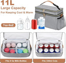 Breastmilk Cooler Bag with 6 Ice Pack, Wearable Breast Pump Bag Compatible with Willow, Elvie, Medela & Momcozy M5/S12 Pro Pumps & Accessories for Work, Travel and Family Use Grey by TinyTreasures Baby Boutique