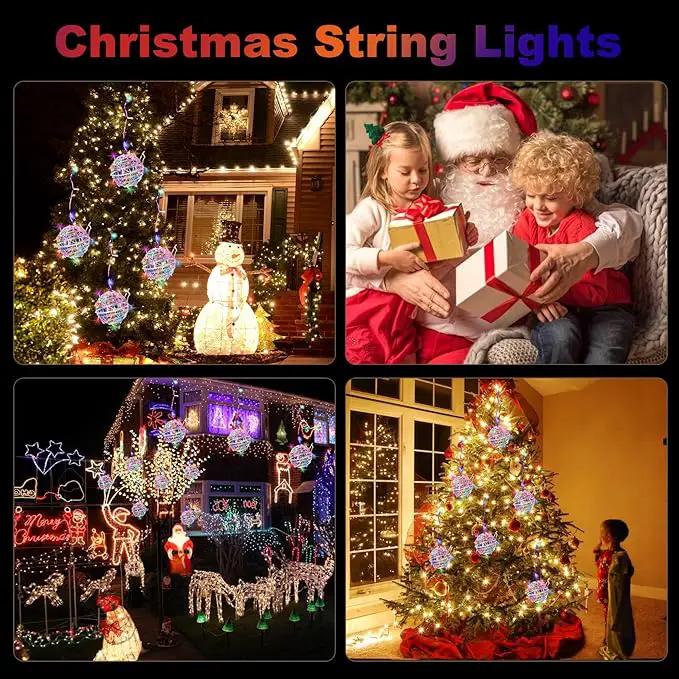 Christmas String Lights Outdoors,4 Pack 7.87" Sphere Lights,Ball Tree Garden Globe Lights for Home, Party, Christmas, Porch Patio,Wedding, Garden,Tree Decoration with Plug, photo 7 of 8