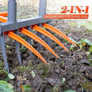 Walensee Broad Fork Garden Tool, 9 Tines Heavy Duty Broadfork Hand Tiller, 2-in-1 Garden Pitchfork with Ergonomic U-Shaped Handle, Spading Digging Fork for Gardening, Cultivating by GreenHaven Gardens