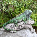 Patio Chameleon Figurine Garden Decor Lizard Outdoor Statue Yard Decoration Home Sculpture Outside Accessory Lawn Welcome Sign Iguana by GreenHaven Gardens