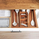 Adjustable Kitchen Drawer Organizer for Utensils and Junk, Food-Safe Contract Grade with 100% Sustainable Wood, Non-Slip, Expandable from 18.5 to 33 Inches Wide - Natural Acacia by CozyNest Decor