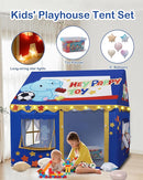 Kids Play Tent, Toddler Tent for Kid Indoor & Outdoor, 48.5"x39.4"x48.5" Playhouse Tents with Complete Toys Set, Kids Tent 3 Window, Lights and 5 Balloons by TinyTreasures Baby Boutique