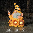 Garden Gnome Sculptures & Statues Resin Summer Bee Gnome with Sunflower, Outdoor Funny Gnome Decoration Solar Light Gnome Gifts for Yard, Patio Decor for Mom by GreenHaven Gardens