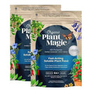 Organic Plant Magic - Truly Organic™ Fast-Acting Soluble Plant Food: All-Purpose Fertilizer Concentrate for All Flower Vegetable Herb Fruit Tree Shrub Container Garden & House Plants [Two 1 lb Bags] by GreenHaven Gardens