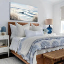 amatop Large Canvas Art Wall Decor for Bedroom Living Room –Rustic Coastal Ocean Artwork for Walls with Sailboat and Waves – Blue and White Nautical Beach Seascape Canvas Print 48x24 Inch by CozyNest Decor