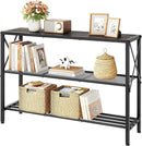 Hoctieon Industrial Console Table, 3 Tier Entryway Table, Hallway Table, Narrow Sofa Table with Shelves, Entrance Table for Entryway, Living Room, Foyer, Hallway, Office, Grey by CozyNest Decor