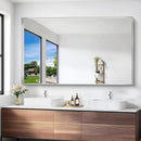 Silver Bathroom Mirror, 36x60 Inch Rectangular Deep Frame Mirror, Large Wall Mounted Bathroom Vanity Mirror Over Sink for Bedroom,Restroom, Living Room, Hangs Vertically or Horizontally by CozyNest Decor