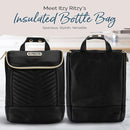 Itzy Ritzy Insulated Bottle Bag – Keeps Bottles Warm or Cool - Holds 3 Bottles and Features Interior Pocket For Ice Pack (Not Included), Jetsetter by TinyTreasures Baby Boutique