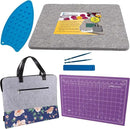 100% New Zealand Wool Pressing Mat for Quilting - Best Portable Wool Ironing Mat for Quilters - Includes Travel Bag, Cutting Mat, Iron Rest & Sewing Accessories and Supplies - 13.5"x17"x0.5" Iron Mat by CozyNest Decor