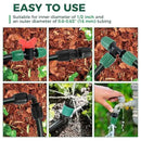 32Pcs 1/2 Inch Tubing Drip Irrigation Fittings Kit, 1/2 ID x 0.6-0.63 OD 16 mm Drip Line Barbed Locked Nut Connectors - 4 Switch Valves, 8 Tees, 8 Couplings, 4 Elbows, 4 Ends, 4 Adapters by GreenHaven Gardens