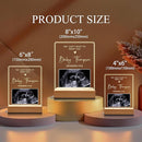 Personalized First Time Parents Gifts for Mom, Custom Ultrasound Picture Frame for Pregnant Announcement, Anniversary Mothers Day Gifts for Mom from Kids, Customized Acrylic Plaque Night Light by TinyTreasures Baby Boutique