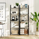 NUMENN Narrow Bookshelf, 5 Tier Bookshelves, Home Office Bookcase Shelf Storage Organizer, Free Standing Storage Shelving Unit for Bedroom, Living Room and Home Office, Grey by CozyNest Decor