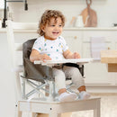 Regalo My Chair 2-in-1 Portable Travel Booster Seat & Activity Chair, Bonus Kit Includes, Oversized Removable Tray with Cup Holder, Gray by TinyTreasures Baby Boutique