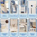 XJD 9 in 1 Toddler Slide Set, Kids Slide for Toddlers Age 1+, Toddler Climber Slide PlaySet with Basketball Hoop and Ball,Outdoor Indoor Playground for Toddlers 1-3 (Blue) by TinyTreasures Baby Boutique