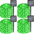 QITONG 4 Pack Green Solar Fairy Lights, Each 33ft 100 LED String Lights Outdoor Waterproof, 8 Modes Green Solar Light by GreenHaven Gardens