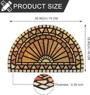 CHICHIC Welcome Door Mat 18 x 30 Inch Front Doormat Outdoors for Home Entrance Outdoors Mat for Outside Entry Way Doormat Entry Rugs, Heavy Duty Non Slip Rubber Back Low Profile, Semicircle by CozyNest Decor
