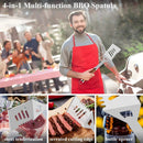ROMANTICIST 25pcs Extra Thick BBQ Grill Accessories, Fathers Day Grilling Gifts Set for Men Dad, Heavy Duty Grill Tools Utensils Kit with Spatula, Tongs in Aluminum Case for Birthday Brown by GreenHaven Gardens