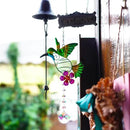 Stained Metal Hummingbird Suncatcher, Window Crystal Prisms Sun Catcher Hanging Ornament Rainbow Maker Bird Garden Wall Art Fence Decorations by GreenHaven Gardens