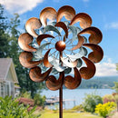 Wind Spinner Outdoor Garden Decor, Wind Spinners for Yard and Garden, 84 inch Copper Wind Sculptures & Spinners, Windmill for Yard Decorations - Larger Spinners by CozyNest Decor