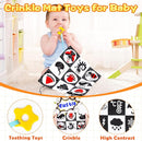 High Contrast Baby Toys for Newborn Infant 0-6 Months Montessori Tummy Time Black and White Sensory Crinkle Toys 0-3 3-6 Months Soft Books Carseat Toys for Baby Boys Girls Easter Basket Stuffers Gifts by TinyTreasures Baby Boutique