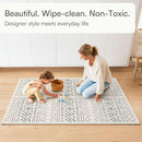 Baby Play Mat for Floor – 4x6ft Boho | Soft Non Toxic Premium EVA Foam Tiles for Tummy Time, Crawling & Playroom – Waterproof Interlocking Floor Mat for Babies & Toddlers by Lillefolk (6 Tiles) by TinyTreasures Baby Boutique
