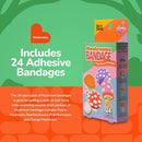 BioSwiss Bandages, Mushroom Shaped Self Adhesive Bandage, Latex Free Sterile Wound Care, Fun First Aid Kit Supplies for Kids and Adults, 24 Count by TinyTreasures Baby Boutique