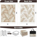 Pauwer Waterproof Outdoor Rug 8x10, Reversible Plastic Straw Patio Camping Rug, Indoor Outdoor RV Mat Carpet for Deck, Camper, Porch, Balcony, Backyard, Picnic, Leaf Brown by GreenHaven Gardens