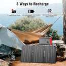 100W Portable Power Station with Foldable Solar Panel, 110V Power Bank with AC Outlet, Rechargeable Battery Generator Power supply for Outdoor, Camping, RV, Travel, Emergency Backup by TinyTreasures Baby Boutique
